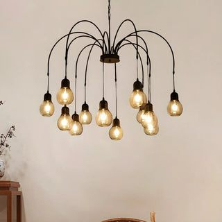 ZOWALA - Spider Mesh Large Multi-Light Edison Bulb Chandelier Image - 7