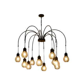 ZOWALA - Spider Mesh Large Multi-Light Edison Bulb Chandelier Image - 8
