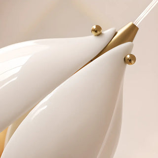 ZOWALA - Art Deco Modern Ceramic Flower Lotus Pendant Light Image - 16