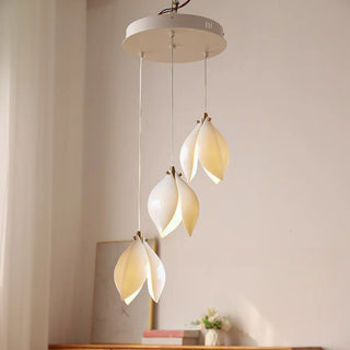 ZOWALA - Art Deco Modern Ceramic Flower Lotus Pendant Light Image - 2