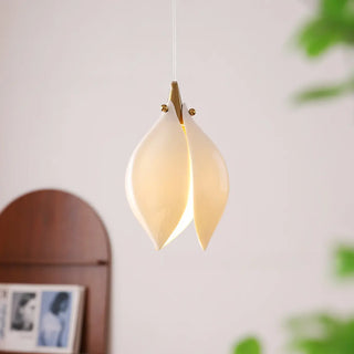 ZOWALA - Art Deco Modern Ceramic Flower Lotus Pendant Light Image - 3