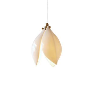 ZOWALA - Art Deco Modern Ceramic Flower Lotus Pendant Light Image - 6