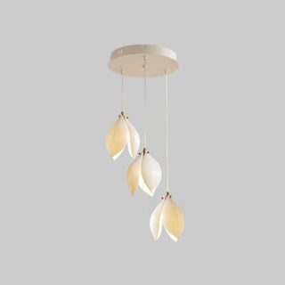 ZOWALA - Art Deco Modern Ceramic Flower Lotus Pendant Light Image - 9