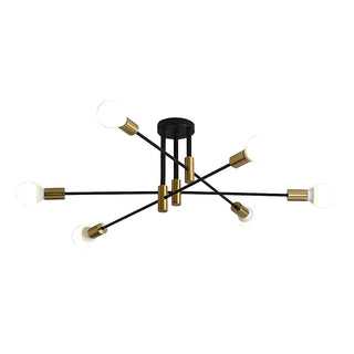 ZOWALA - Sputnik Black Gold Suspension Orb Chandelier Image - 5