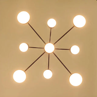 ZOWALA - Black Cylinder Iron Living Room Sputnik Chandelier Image - 10