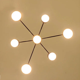 ZOWALA - Black Cylinder Iron Living Room Sputnik Chandelier Image - 11