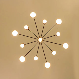 ZOWALA - Black Cylinder Iron Living Room Sputnik Chandelier Image - 9