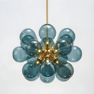 ZOWALA - Sputnik Blue Glass Bubble Chandelier Image - 10