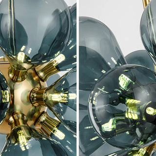 ZOWALA - Sputnik Blue Glass Bubble Chandelier Image - 13