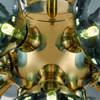 ZOWALA - Sputnik Blue Glass Bubble Chandelier Image - 14