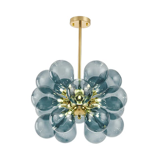 ZOWALA - Sputnik Blue Glass Bubble Chandelier Image - 6