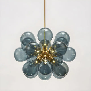 ZOWALA - Sputnik Blue Glass Bubble Chandelier Image - 7