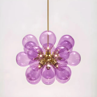 ZOWALA - Sputnik Blue Glass Bubble Chandelier Image - 8