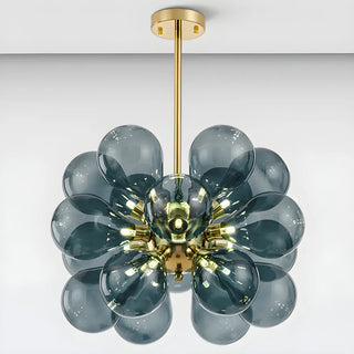 ZOWALA - Sputnik Blue Glass Bubble Chandelier Image - 9