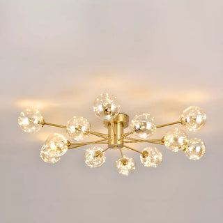 ZOWALA - Large Gold Bubble Semi-Flush Mount Light 12-Light Image - 12
