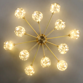 ZOWALA - Large Gold Bubble Semi-Flush Mount Light 12-Light Image - 16