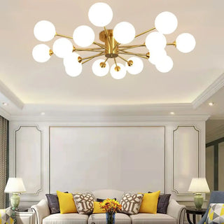 ZOWALA - Large Gold Bubble Semi-Flush Mount Light 12-Light Image - 4