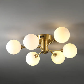 ZOWALA - Large Gold Bubble Semi-Flush Mount Light 12-Light Image - 6