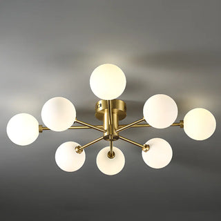 ZOWALA - Large Gold Bubble Semi-Flush Mount Light 12-Light Image - 7