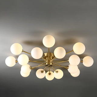 ZOWALA - Large Gold Bubble Semi-Flush Mount Light 12-Light Image - 9
