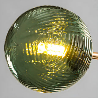 ZOWALA - Green Glass Ball Living Room Downrod Sputnik Chandelier Image - 12