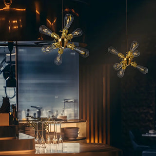 ZOWALA - Sputnik Mini Industrial Bulb Chandelier Image - 10