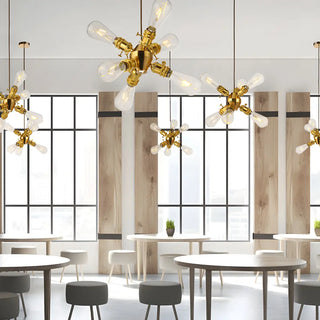 ZOWALA - Sputnik Mini Industrial Bulb Chandelier Image - 3