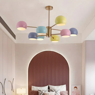 ZOWALA - Sputnik Multi-Color Metal Dome Chandelier Image - 1