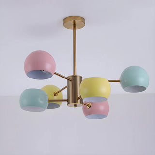 ZOWALA - Sputnik Multi-Color Metal Dome Chandelier Image - 10