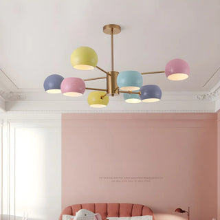 ZOWALA - Sputnik Multi-Color Metal Dome Chandelier Image - 11