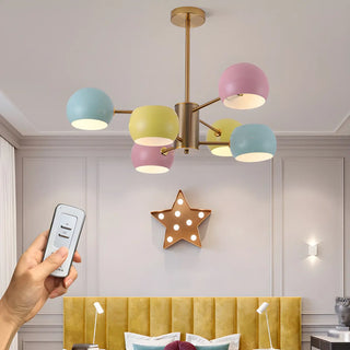 ZOWALA - Sputnik Multi-Color Metal Dome Chandelier Image - 13