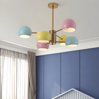 ZOWALA - Sputnik Multi-Color Metal Dome Chandelier Image - 14