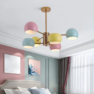 ZOWALA - Sputnik Multi-Color Metal Dome Chandelier Image - 3