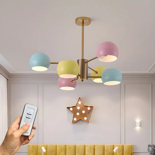ZOWALA - Sputnik Multi-Color Metal Dome Chandelier Image - 4