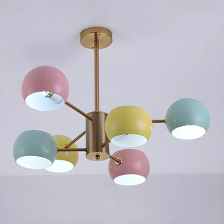 ZOWALA - Sputnik Multi-Color Metal Dome Chandelier Image - 5