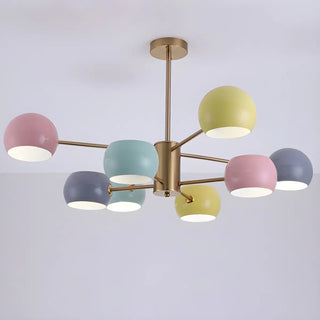 ZOWALA - Sputnik Multi-Color Metal Dome Chandelier Image - 6