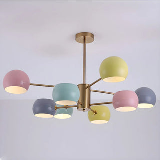 ZOWALA - Sputnik Multi-Color Metal Dome Chandelier Image - 7