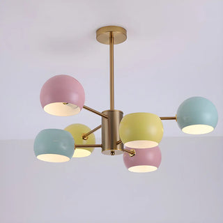 ZOWALA - Sputnik Multi-Color Metal Dome Chandelier Image - 8