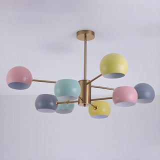 ZOWALA - Sputnik Multi-Color Metal Dome Chandelier Image - 9