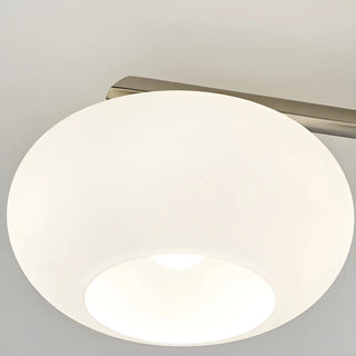 ZOWALA - Large Sputnik White Glass Semi-Flush Mount Lamp 5-Light Image - 11