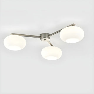ZOWALA - Large Sputnik White Glass Semi-Flush Mount Lamp 5-Light Image - 7