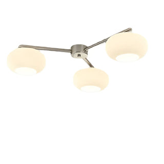 ZOWALA - Large Sputnik White Glass Semi-Flush Mount Lamp 5-Light Image - 8