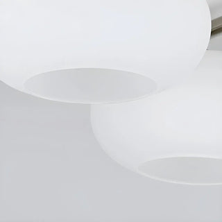 ZOWALA - Large Sputnik White Glass Semi-Flush Mount Lamp 5-Light Image - 9