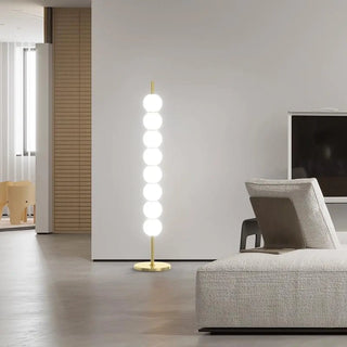 Stacked Globe Design Elegant Gold Metal Floor Lamp Zawala Image - 3