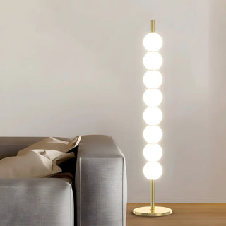Stacked Globe Design Elegant Gold Metal Floor Lamp Zawala Image - 4