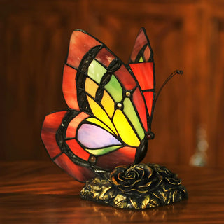 Creative Tiffany Butterfly Art Stained Glass Table Lamp Zawala Image - 2