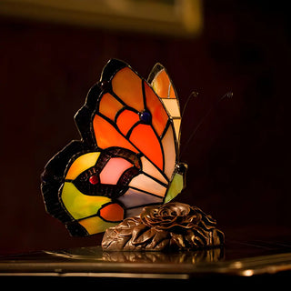 Creative Tiffany Butterfly Art Stained Glass Table Lamp Zawala Image - 3