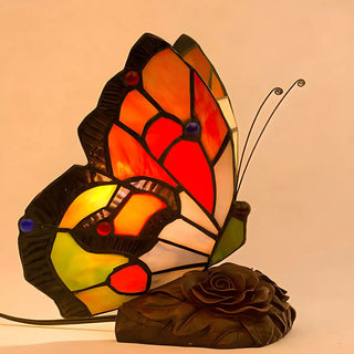 Creative Tiffany Butterfly Art Stained Glass Table Lamp Zawala Image - 4