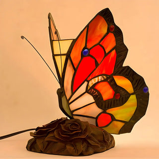 Creative Tiffany Butterfly Art Stained Glass Table Lamp Zawala Image - 6