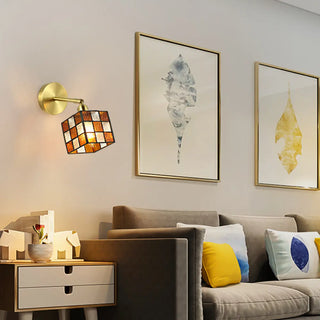 Tiffany Style Square Stained Glass LED Wall Sconce Zawala Image - 1
